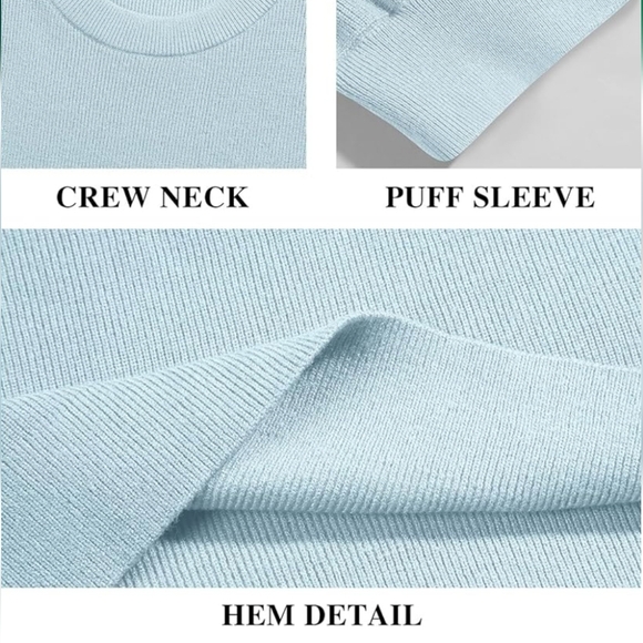 Sky Blue Short Sleeve Women's Top XL - Picture 4 of 4